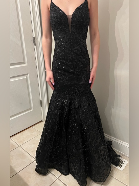 Dresses & Skirts - Black Sequin Gown Prom Dress